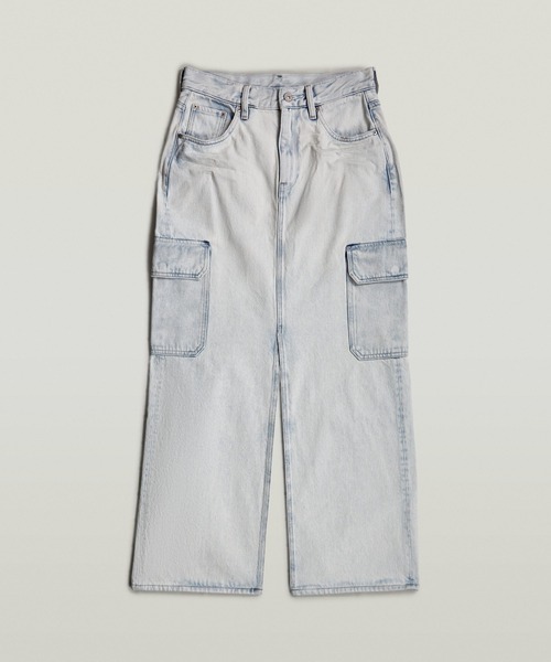 G-STAR RAW スカート VIKTORIA LONG CARGO SKIRT/ハイウエストデニム