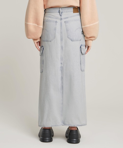 G-STAR RAW スカート VIKTORIA LONG CARGO SKIRT/ハイウエストデニム