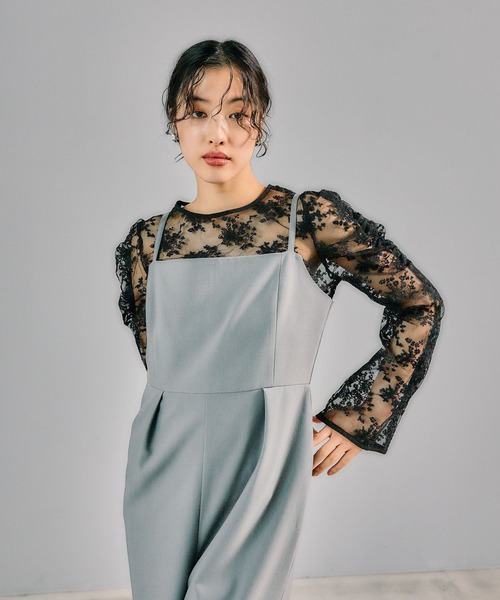 shi 美品 前撮り 結婚式 オケージョン チュール ブラウス トップス LEPSIM ブラウス シャツ 「結婚式／オケージョン」チュール刺繍