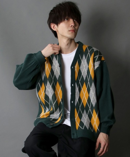 「SITRY」 ニットカーディガン X-LARGE ブラウン メンズ_画像4