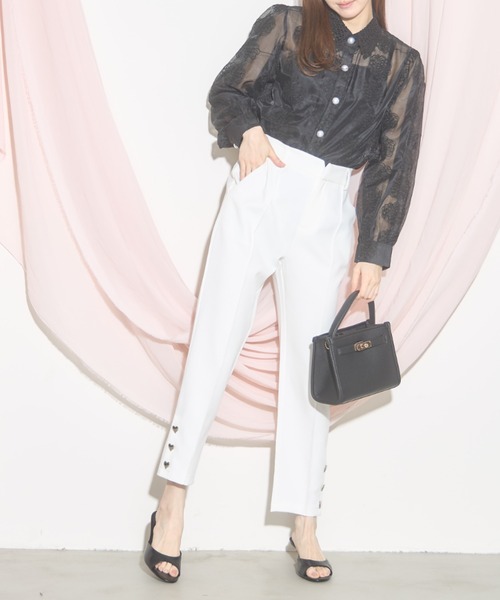 ブラウス シャツ 「ZOZO限定」襟付きフラワーレースブラウス レディース tocco closet ブラウス シャツ 「ZOZO限定」襟付きフラワー