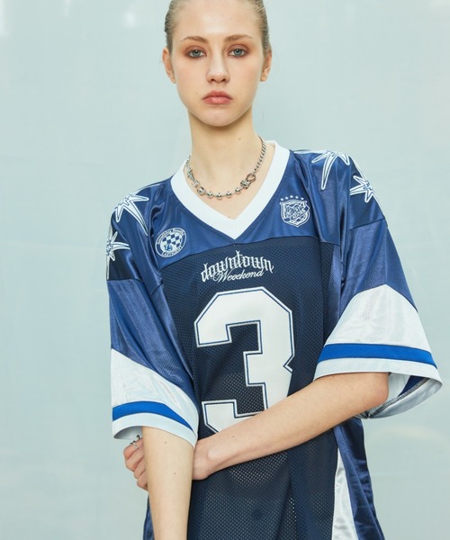 tシャツ L9 BIG NUMBER FOOTBALL TOP レディース