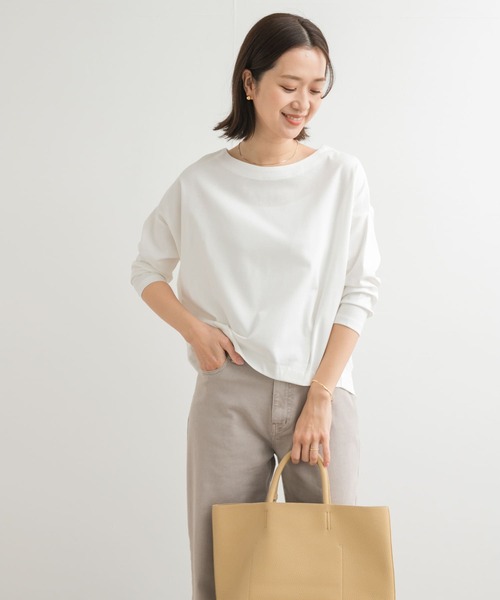「URBAN RESEARCH DOORS」 7分袖カットソー MEDIUM ネイビー レディース URBAN RESEARCH DOORS 「URBAN DOORS」 7分袖カットソー MEDIUM
