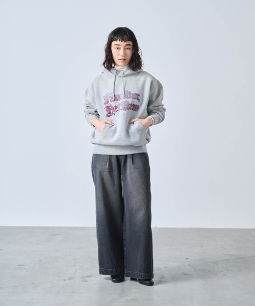 トレーナー スウェット 「KHA:KI / カーキ」DAMAGE HOODIE F.Y.N レディース kha:ki トレーナー スウェット 「KHA:KI / カーキ」DAMAGE