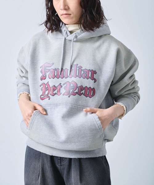 トレーナー スウェット 「KHA:KI / カーキ」DAMAGE HOODIE F.Y.N レディース kha:ki トレーナー スウェット 「KHA:KI / カーキ」DAMAGE