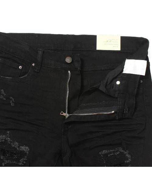 mnml ジーンズ 「mnml」X201 RHINESTONE SKINNY DENIM 「I