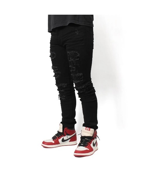 パンツ [mnml] X201 Rhinestone Skinny Denim 28 mnml ジーンズ 「mnml」X201 RHINESTONE SKINNY DENIM 「I