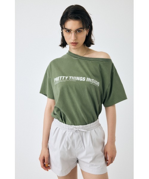 【MOUSSY】ONE SHOULDER Tシャツ 2025ss MOUSSY | ONE SHOULDER TEE (Tシャツ・カットソー(半袖) ) |SHEL