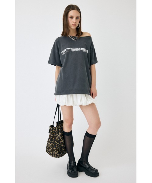 moussy ONE SHOULDER Tシャツ ピンク MOUSSY | ONE SHOULDER TEE (Tシャツ・カットソー(半袖) ) |SHEL