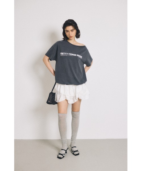 moussy ONE SHOULDER Tシャツ ピンク moussy｜ONE SHOULDER TEE | Rakuten Fashion(楽天ファッション