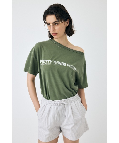moussy ONE SHOULDER Tシャツ MOUSSY（マウジー）の「ONE SHOULDER Tシャツ（Tシャツ