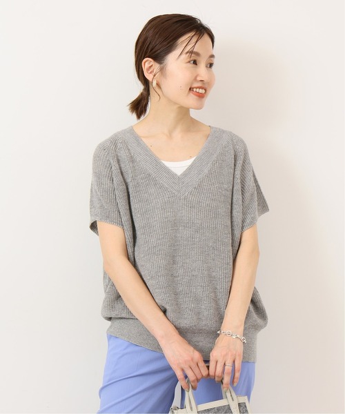 「IENA」 Vネックニット FREE グレー系その他 レディース