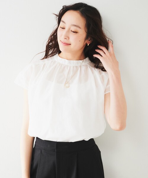 日本未入荷 UNTITLED ブラウス シャツ 綿シルク2WAYブラウス レディース トップス