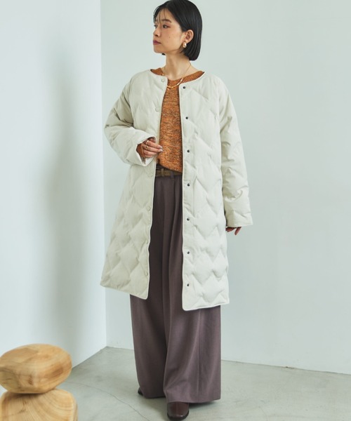 DOUX ARCHIVES（ドゥアルシーヴ） ノーカラーコート コート シームレス