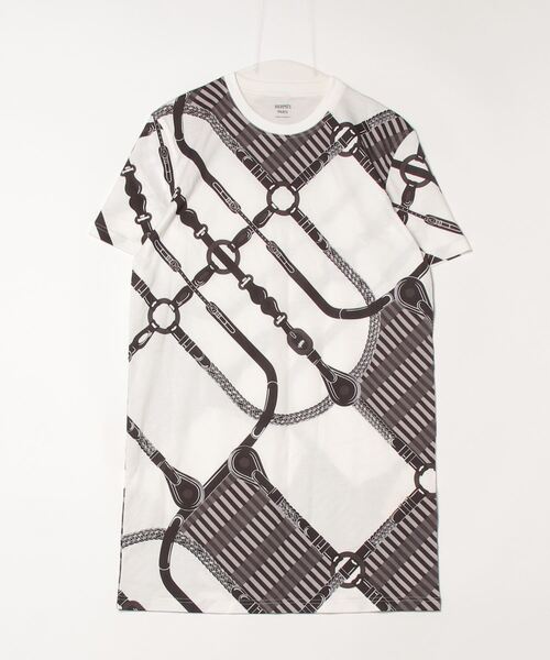 エルメス　Tシャツワンピース　チュニック　コーチングリミックス　38 新品 HERMES 「HERMES」 Coaching Remix Tシャツワンピース 38