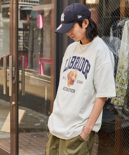 「Labrador Retriever」 半袖Tシャツ L オフホワイト メンズ_画像5