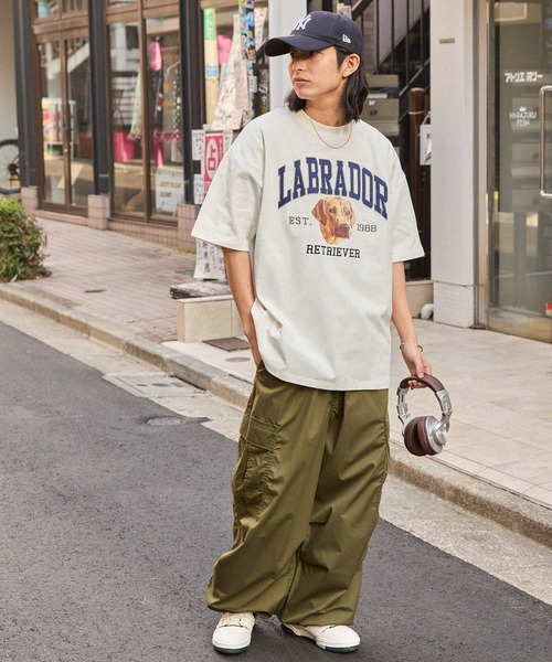 「Labrador Retriever」 半袖Tシャツ L オフホワイト メンズ_画像7