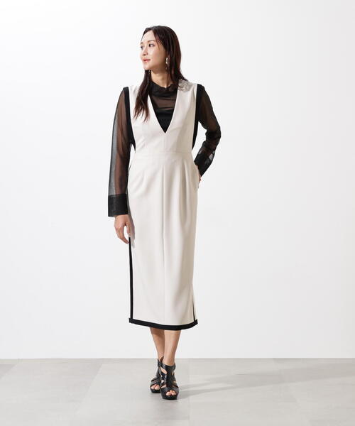 PINKY&DIANNE（ピンキー アンド ダイアン） ワンピース バイカラーV