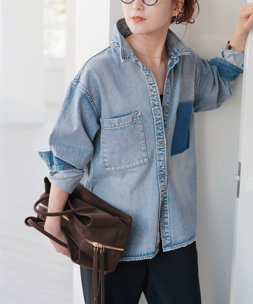 ブラウス シャツ 「WEB限定追加」5 1/2 SOFT DENIM SHIRT レディース