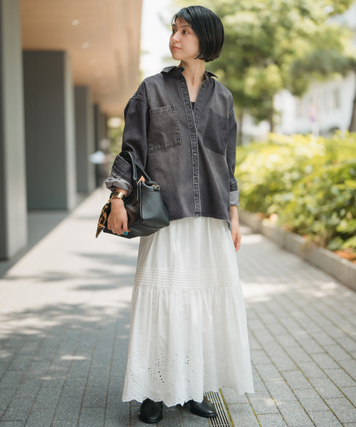 Spick＆Span ブラウス シャツ 「WEB限定追加」5 1/2 SOFT DENIM