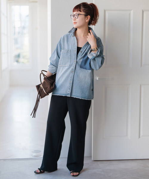Spick＆Span ブラウス シャツ 「WEB限定追加」5 1/2 SOFT DENIM