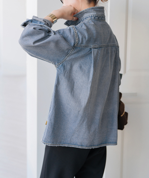 Spick＆Span ブラウス シャツ 「WEB限定追加」5 1/2 SOFT DENIM