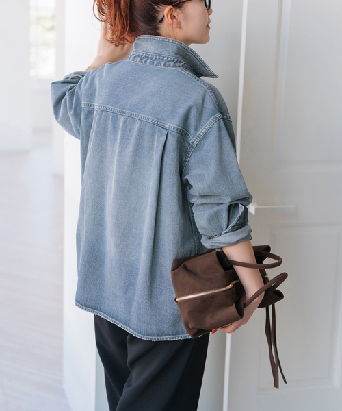 Spick＆Span ブラウス シャツ 「WEB限定追加」5 1/2 SOFT DENIM
