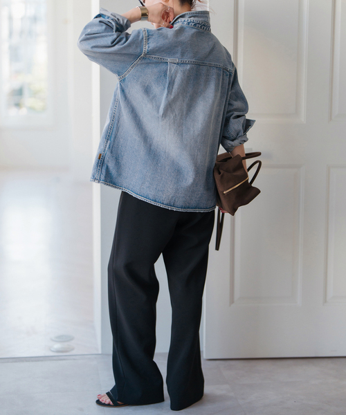 Spick＆Span ブラウス シャツ 「WEB限定追加」5 1/2 SOFT DENIM