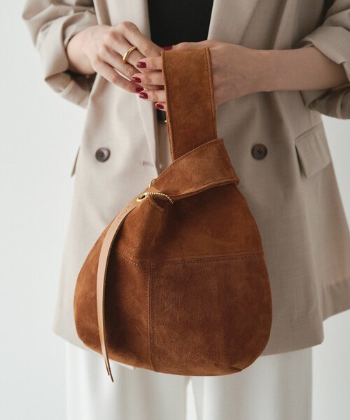 russet（ラシット） トートバッグ スエード巾着ハンドバッグ