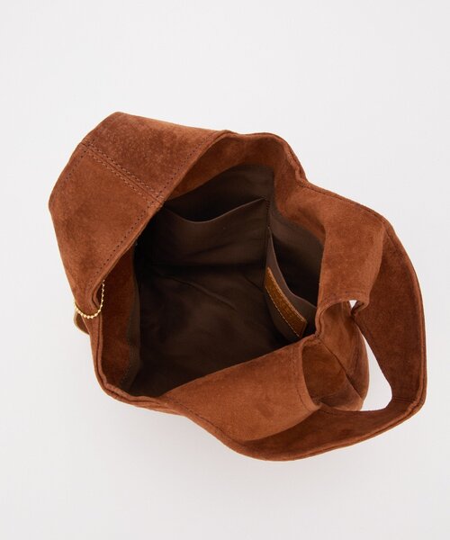 【新品未使用】russet ベージュ　本革スエードトートバッグ russet（ラシット） トートバッグ スエード巾着ハンドバッグ