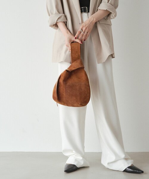 russet（ラシット） トートバッグ スエード巾着ハンドバッグ