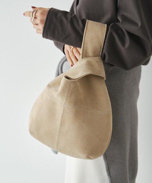 russet（ラシット） トートバッグ スエード巾着ハンドバッグ
