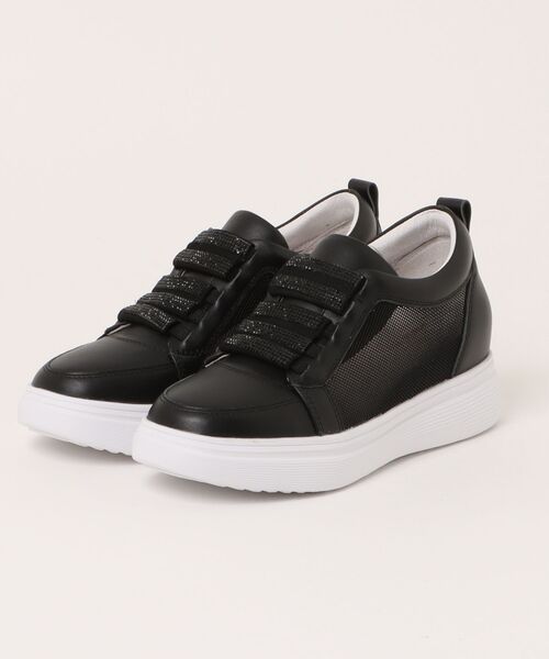 ALL BLACK（オールブラック） スニーカー 「本革/軽量/270g/厚底/5.5cm