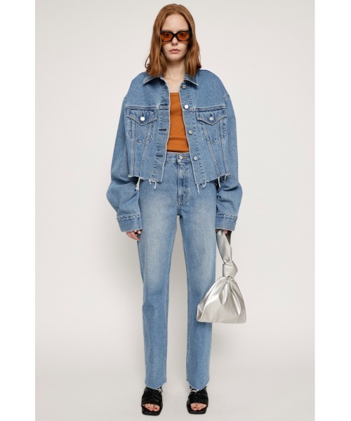 「SLY」 加工デニムパンツ 1 ライトブルー レディース_画像6