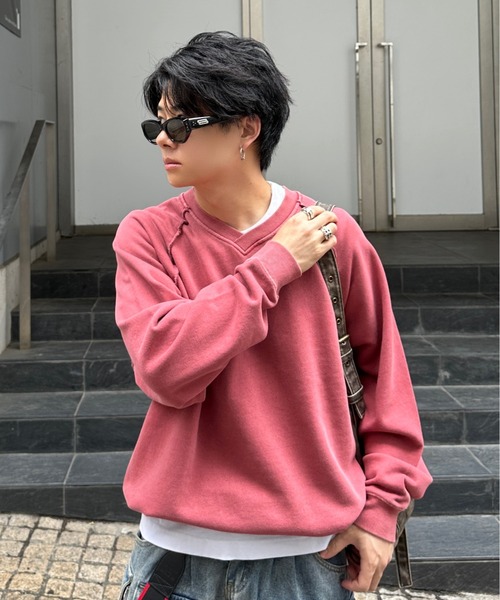 ADAMASTE トレーナー スウェット Pigment Draw Cord Sweat