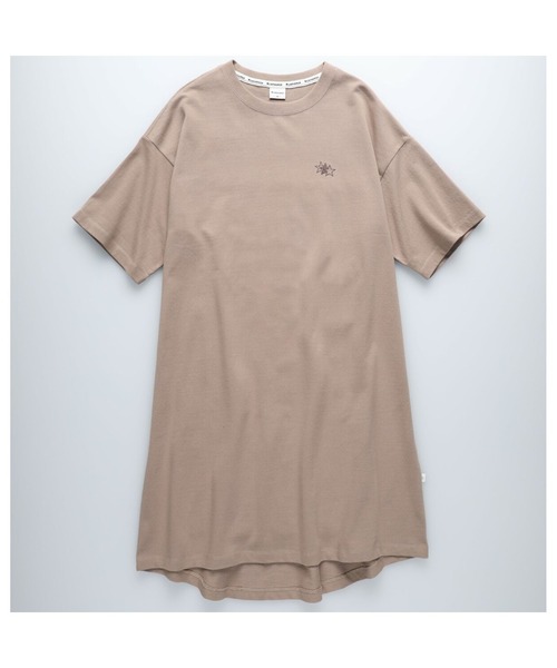「CONVERSE」 半袖チュニック M ベージュ レディース