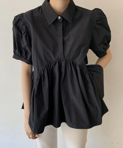 「CADBURY」 半袖シャツ LARGE ブラック レディース_画像2