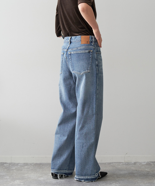 「Spick & Span」 加工デニムパンツ 34 サックスブルー レディース