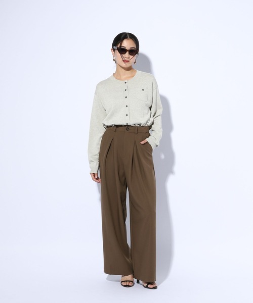 GLOBAL WORK（グローバルワーク） スラックス パンツ タックワイド