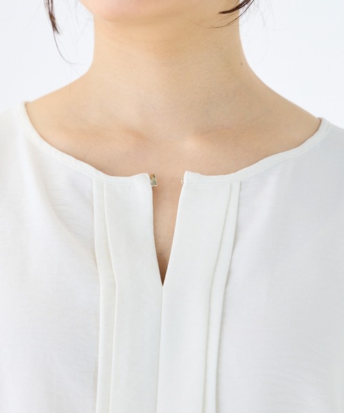 「INCEDE」 半袖ブラウス L イエロー レディース_画像4