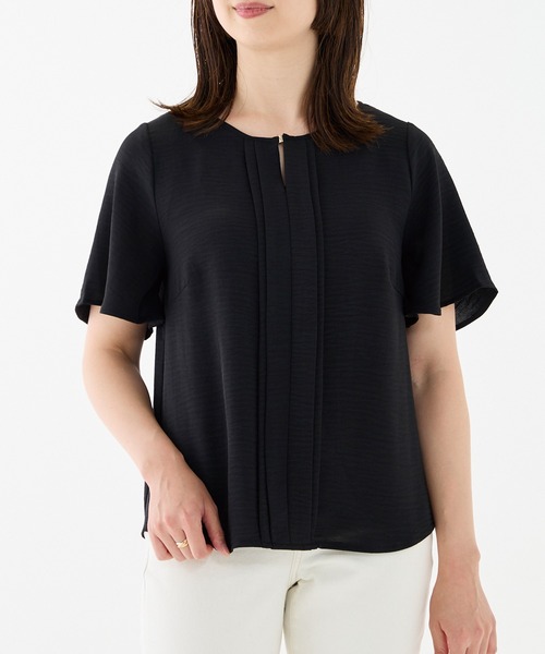 「INCEDE」 半袖ブラウス L イエロー レディース_画像5