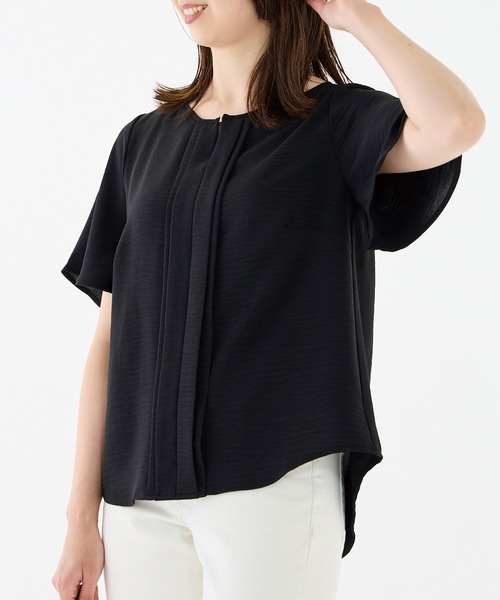 「INCEDE」 半袖ブラウス L イエロー レディース_画像6