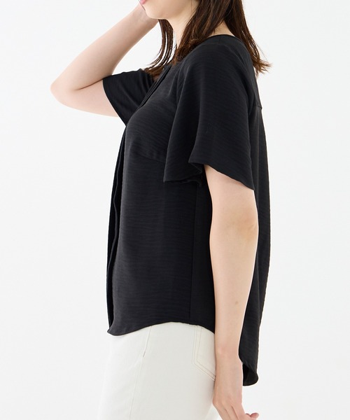 「INCEDE」 半袖ブラウス L イエロー レディース_画像7