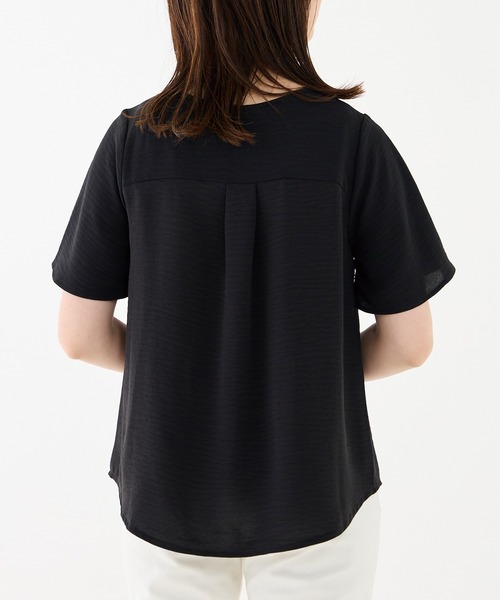 「INCEDE」 半袖ブラウス L イエロー レディース_画像8