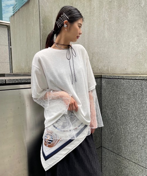 AIC. レースオーバーサイズトップス レディース : ZOZOTOWN Yahoo!店