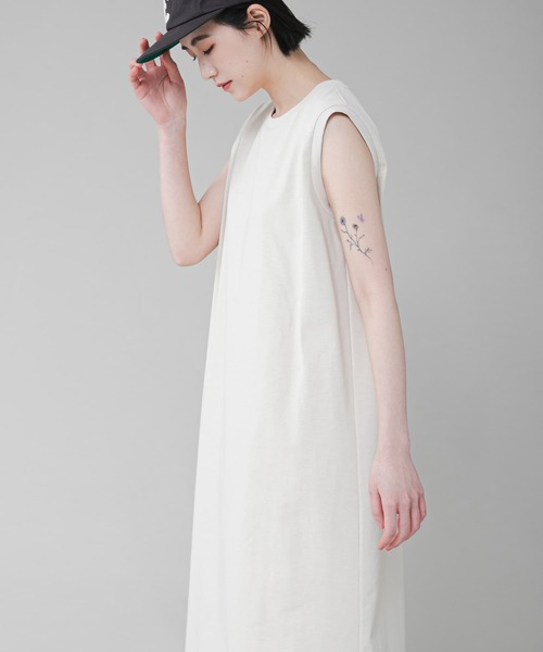 「EKAL」 ノースリーブワンピース FREE ネイビー レディース_画像7