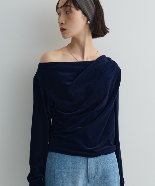 tシャツ シアーベロアオフショル長袖プルオーバー レディース | AnriettMusee | 05