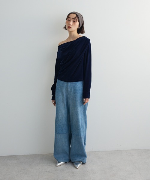 tシャツ シアーベロアオフショル長袖プルオーバー レディース | AnriettMusee | 21