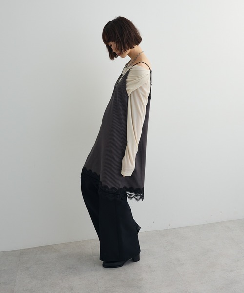 tシャツ シアーベロアオフショル長袖プルオーバー レディース | AnriettMusee | 11