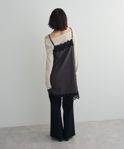 tシャツ シアーベロアオフショル長袖プルオーバー レディース | AnriettMusee | 12